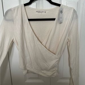 Abercrombie and Fitch White Sweater